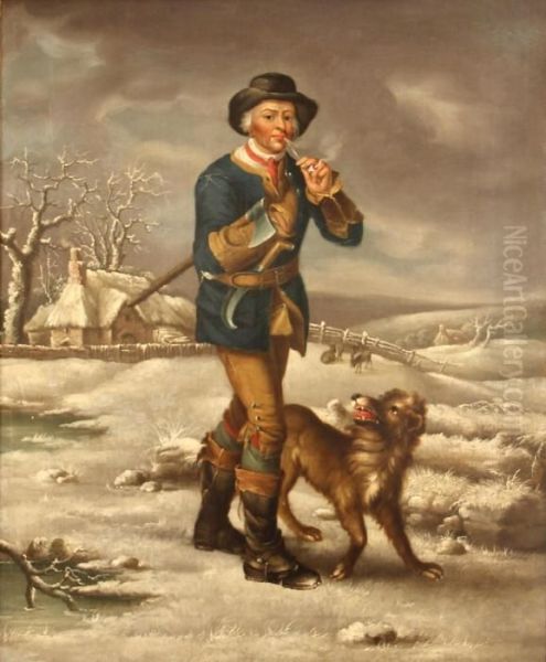 The Woodman Oil Painting by Thomas Barker of Bath