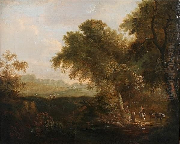 A Pastoral Scene With Herdsmen And Cattle Oil Painting by Thomas Barker of Bath