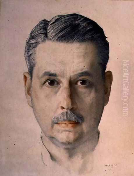 Self Portrait, 1921 Oil Painting by Konstantin Andreevic Somov