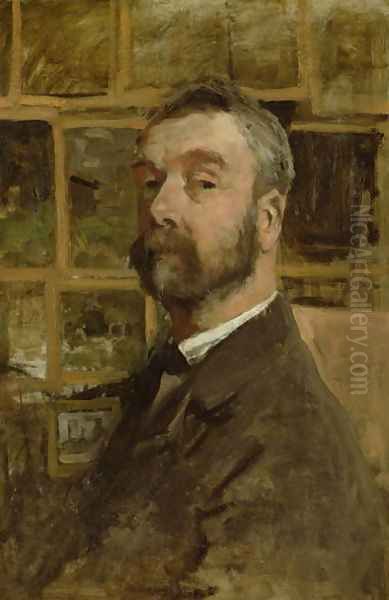 Self portrait, c.1884 Oil Painting by Anton Mauve