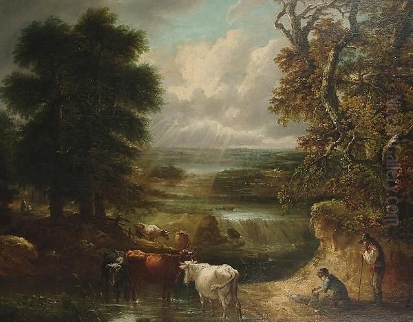 Oh To Be In England Oil Painting by Thomas Barker of Bath