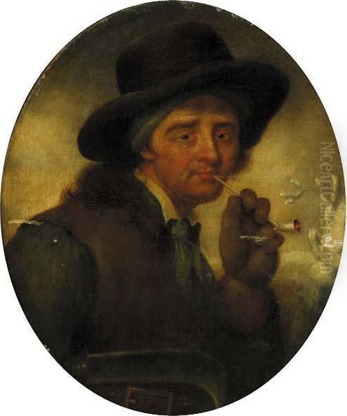 The Woodman's Daughter; And The Woodman Oil Painting by Thomas Barker of Bath