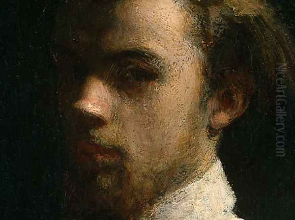 Self-Portrait [detail: 1] Oil Painting by Ignace Henri Jean Fantin-Latour