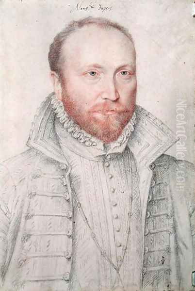 Portrait of Antoine de Crussol (1525-73) Duc d'Uzes Oil Painting by (studio of) Clouet