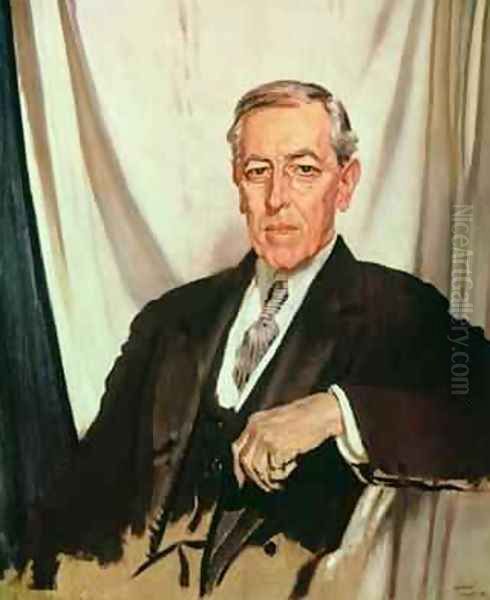 Portrait of Woodrow Wilson 1856-1924 c.1919 Oil Painting by Sir William Newenham Montague Orpen