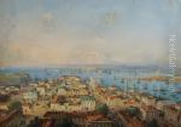 View Of Sevastopol Oil Painting by Carlo Bossoli