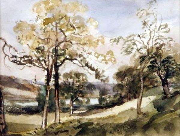 A View At Martlesham Creek, Suffolk Oil Painting by Thomas Gainsborough