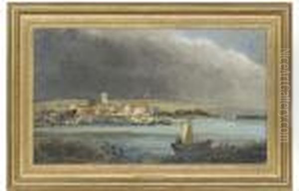 A View Of Shoreham, Sussex, Across The Stour Estuary Oil Painting by Thomas Gainsborough