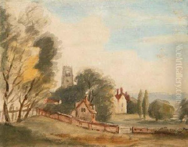 View Of Woodbridgechurch And Abbey Oil Painting by Thomas Gainsborough