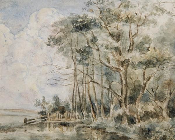 Landscape With Trees Oil Painting by Thomas Gainsborough