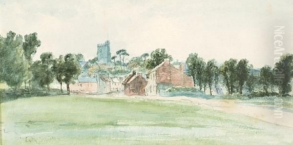 View Of A Village Oil Painting by Thomas Gainsborough