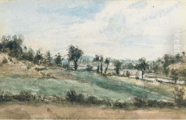 A Suffolk Landscape Oil Painting by Thomas Gainsborough