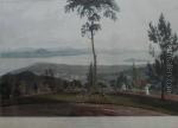 View From Strawberry Hill Oil Painting by William Daniell RA