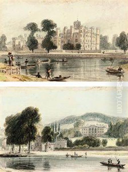 A View Of The Royal Palace At Kew Oil Painting by William Daniell RA