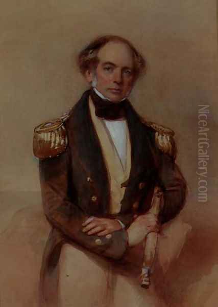 Portrait of a Captain Oil Painting by George Richmond