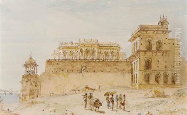 The Chalees Setoon, Ghazipur Oil Painting by William Daniell RA