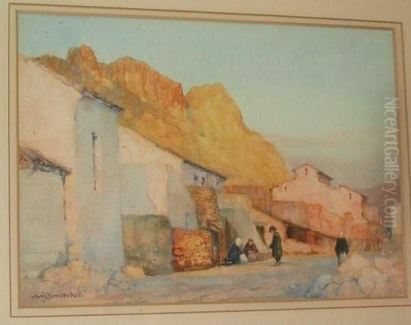 Algiceras, Southern Spain Oil Painting by Albert Moulton Foweraker