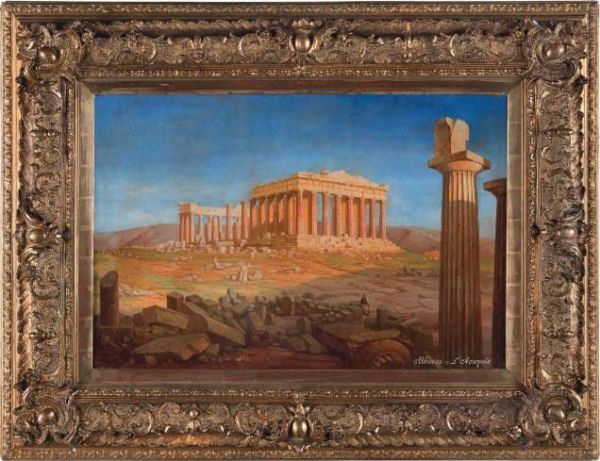 Veduta Dell'acropoli Oil Painting by Angelos Giallina