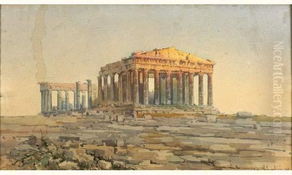 Le Parthenon Oil Painting by Angelos Giallina