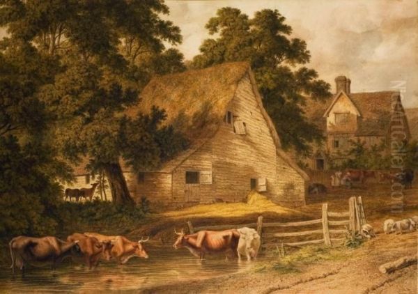 Bauernhof Oil Painting by Robert Hills