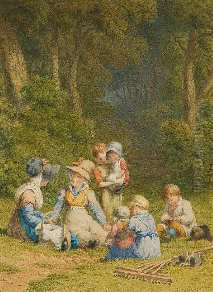 The Picnic Oil Painting by Robert Hills