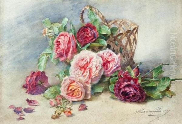 Rosas Oil Painting by Madeleine Jeanne Lemaire