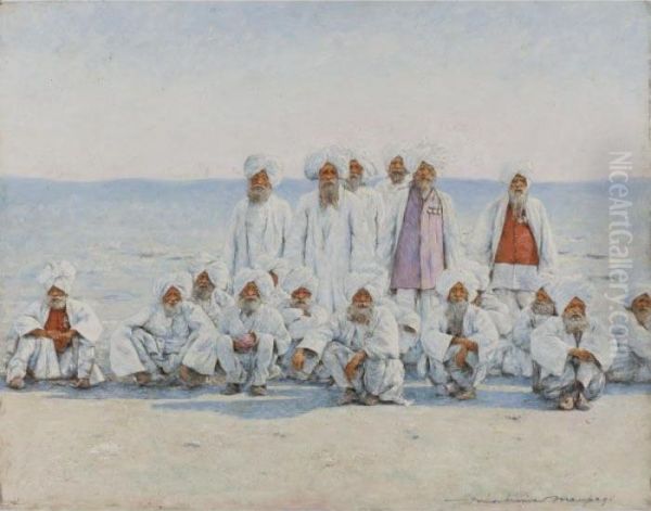 On Durbar Day Oil Painting by Mortimer Luddington Mempes