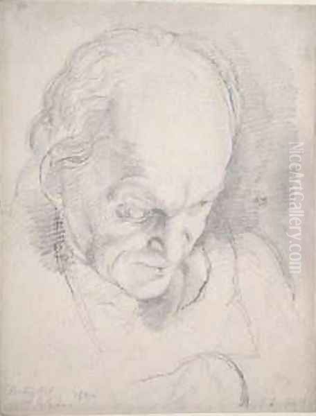 Portrait of William Blake 1757-1827 Leaning Forward Oil Painting by John Linnell