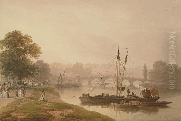 Richmond, Surrey Oil Painting by Nicholson, F.