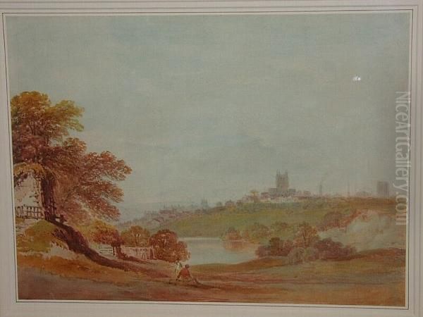 Chester From Boughton Oil Painting by Nicholson, F.