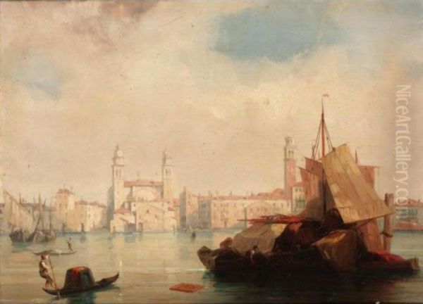 Venetian View Oil Painting by Edward Pritchett