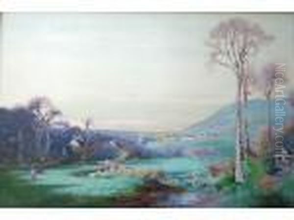 Branscombe Vale Oil Painting by John White