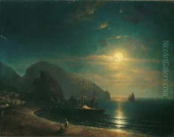 Nachtliche Landschaft Oil Painting by Ivan Konstantinovich Aivazovsky