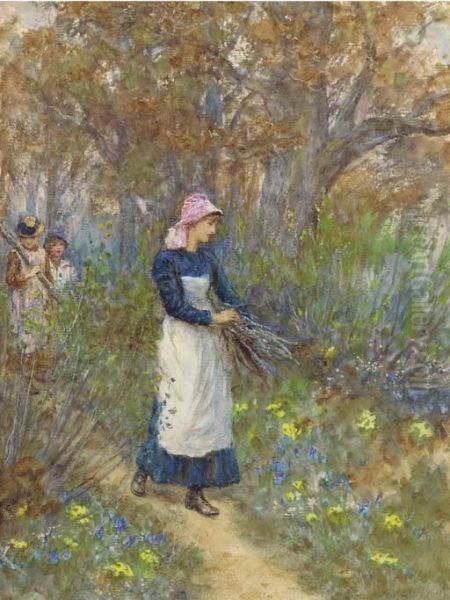 Gathering Firewood Oil Painting by Helen Mary Elizabeth Allingham