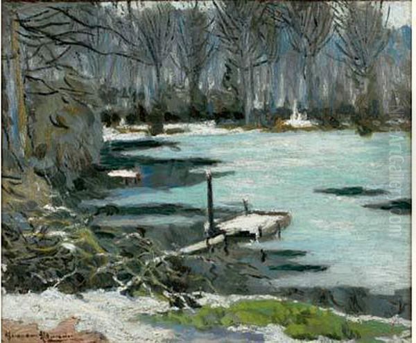 Paysage D'hiver Oil Painting by Alexander Altmann