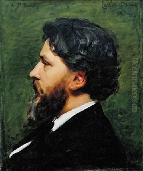 Portrait of Philippe Burty Oil Painting by Charles Emile Auguste Carolus-Duran