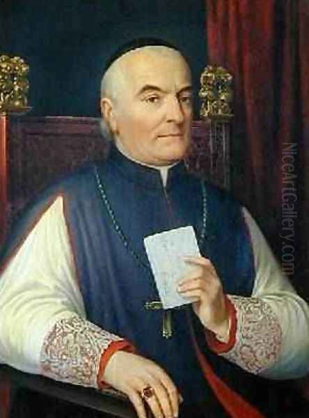 Portrait of Monsignor Ferdinando Baldanzi Archbishop of Siena 1856 Oil Painting by Antonio Marini