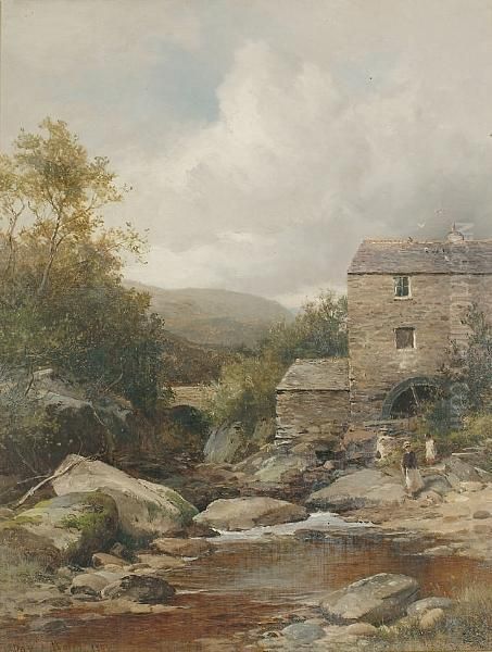 Tom````s Mill, Bettws-y-coed Oil Painting by David Bates