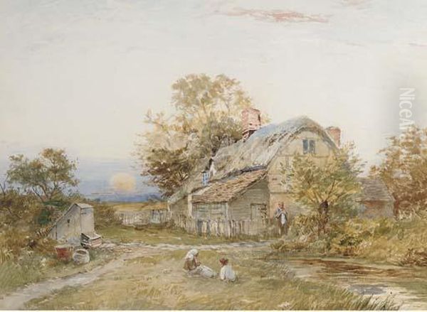 The Old Homestead Oil Painting by David Bates