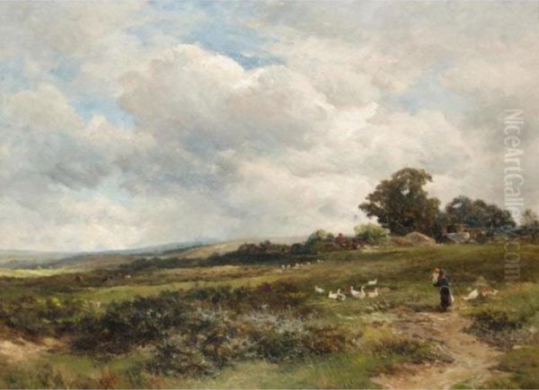 A Herefordshire Common Oil Painting by David Bates