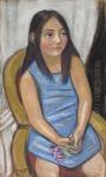 Margarethe Wichert (tochter Professer Wichert) Oil Painting by Max Beckmann