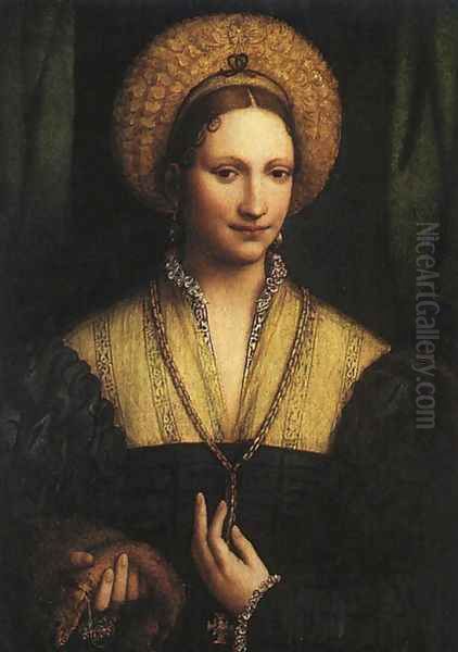 Portrait of a Lady c. 1525 Oil Painting by Bernardino Luini