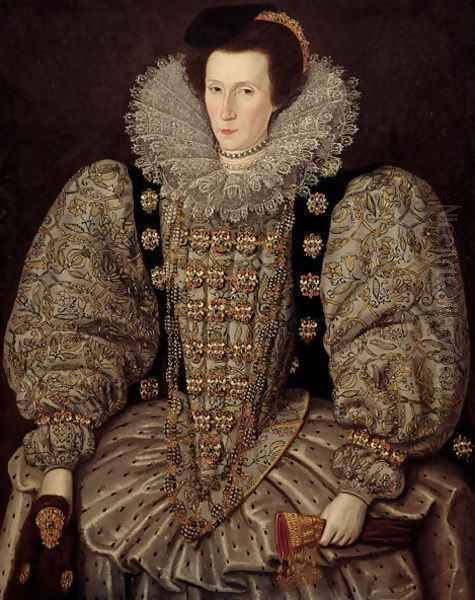 Portrait of a Lady of the Elizabethan Court, c.1595 Oil Painting by William