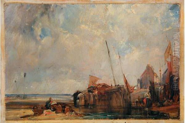  Scene Sur La Cote, Picardie  Oil Painting by Richard Parkes Bonington