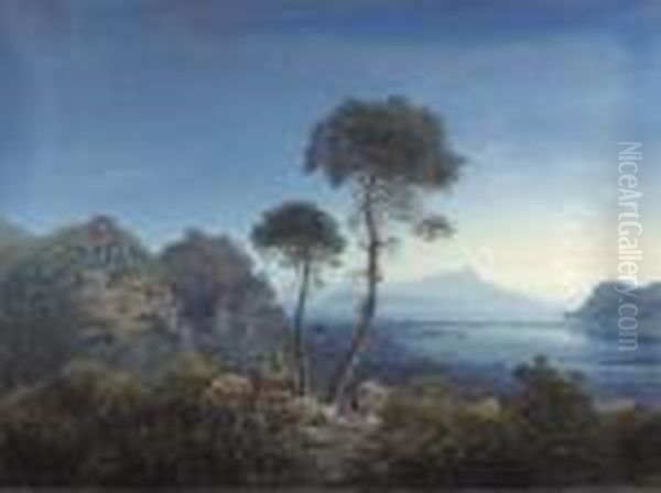 Paesaggio - 1845 Oil Painting by Carlo Bossoli