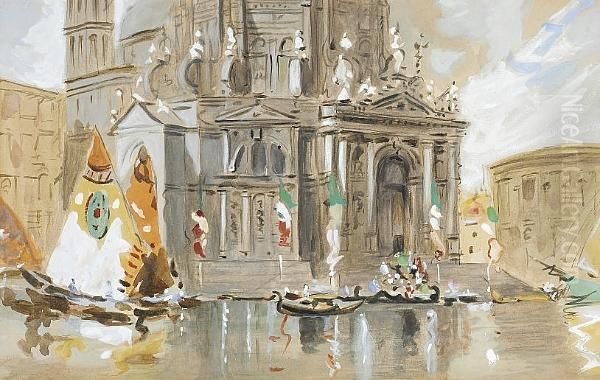 Santa Maria Della Salute, Venice Oil Painting by Hercules Brabazon Brabazon