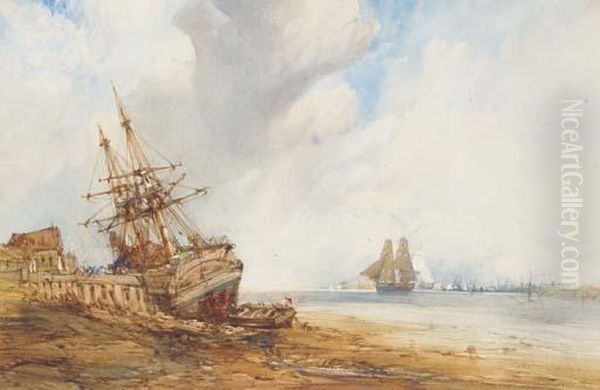 On The Medway Oil Painting by John Callow