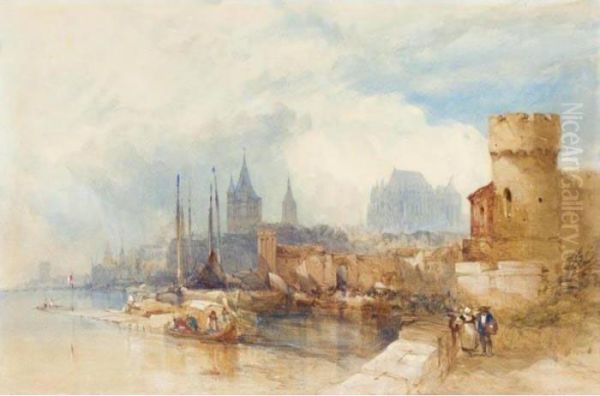 View Of Cologne Oil Painting by William Callow