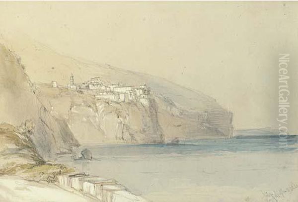 Vico, Bay Of Naples, Italy Oil Painting by William Callow