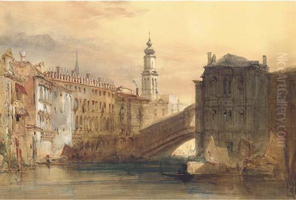 The Palazzo Dei Camerlenghi, Venice Oil Painting by William Callow